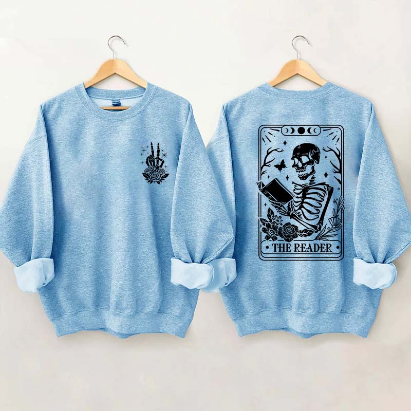 The Reader Tarot Card Front And Back Printing Sweatshirt