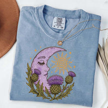 Scottish Thistle Moon Floral T-Shirt