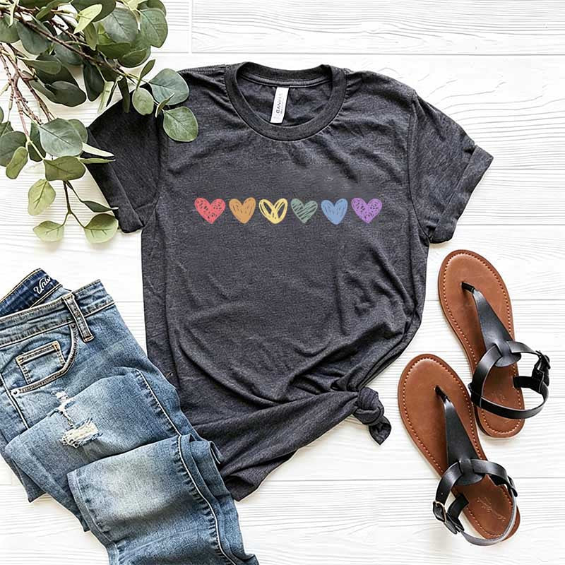 Rainbow Hearts Pride T-Shirt