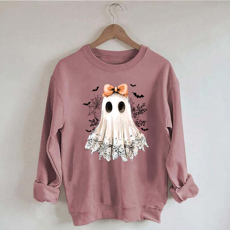 Halloween Lace Ghost Boo Sweatshirt
