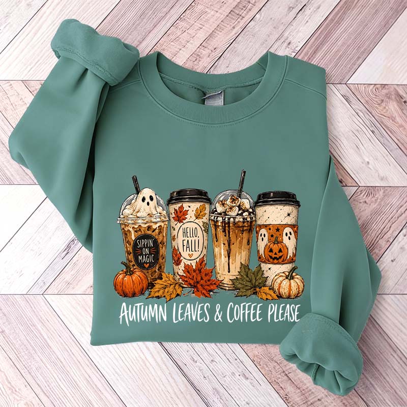 Halloween Coffee Pumpkin Spice Fall Sweatshirt