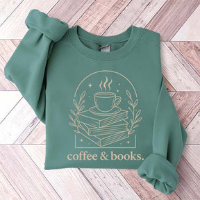 Cute Coffee & Books Club Sweatshirt
