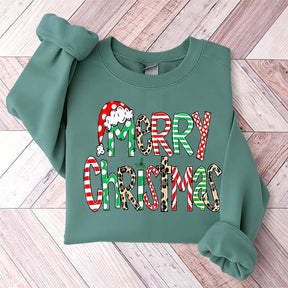 Womens Merry Christmas Cute Sweatshirt