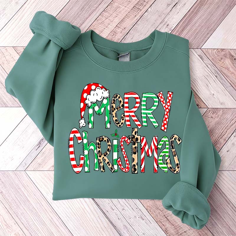 Womens Merry Christmas Cute Sweatshirt