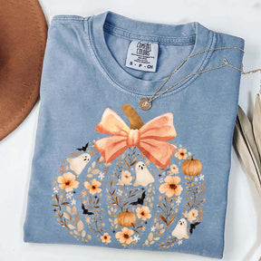 Vintage Floral Pumpkin Cute Halloween T-Shirt