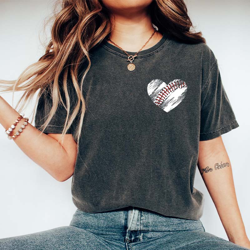 Retro Heart Baseball T-Shirt