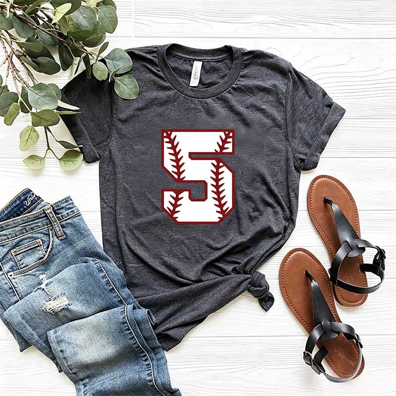 Personalized Baseball Number Minimalist T-Shirt