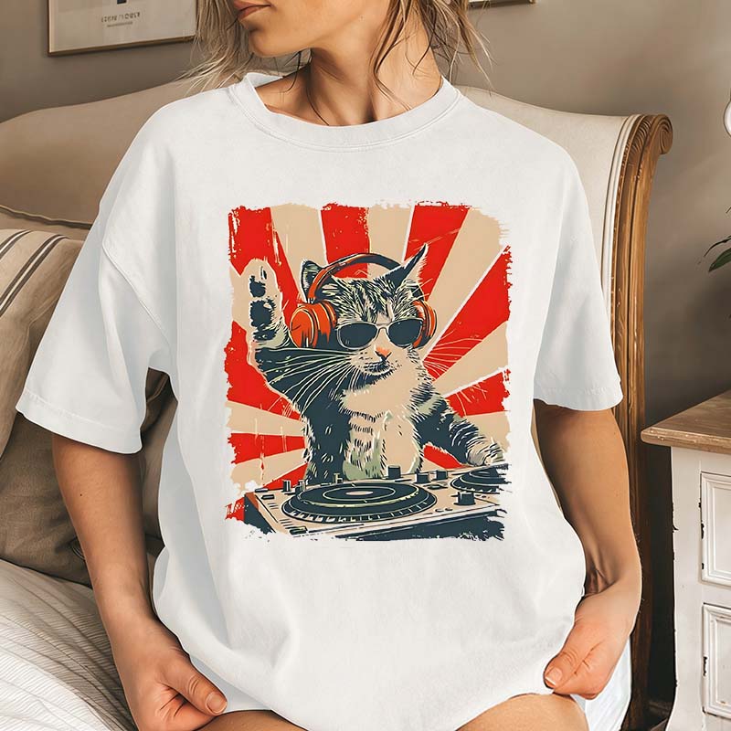 Cool DJ Cat T-Shirt