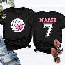 Custom Volleyball Heart Mom T-Shirt