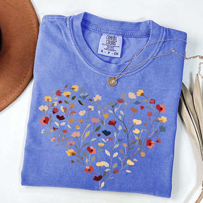 Floral Love Graphic Heart T-Shirt