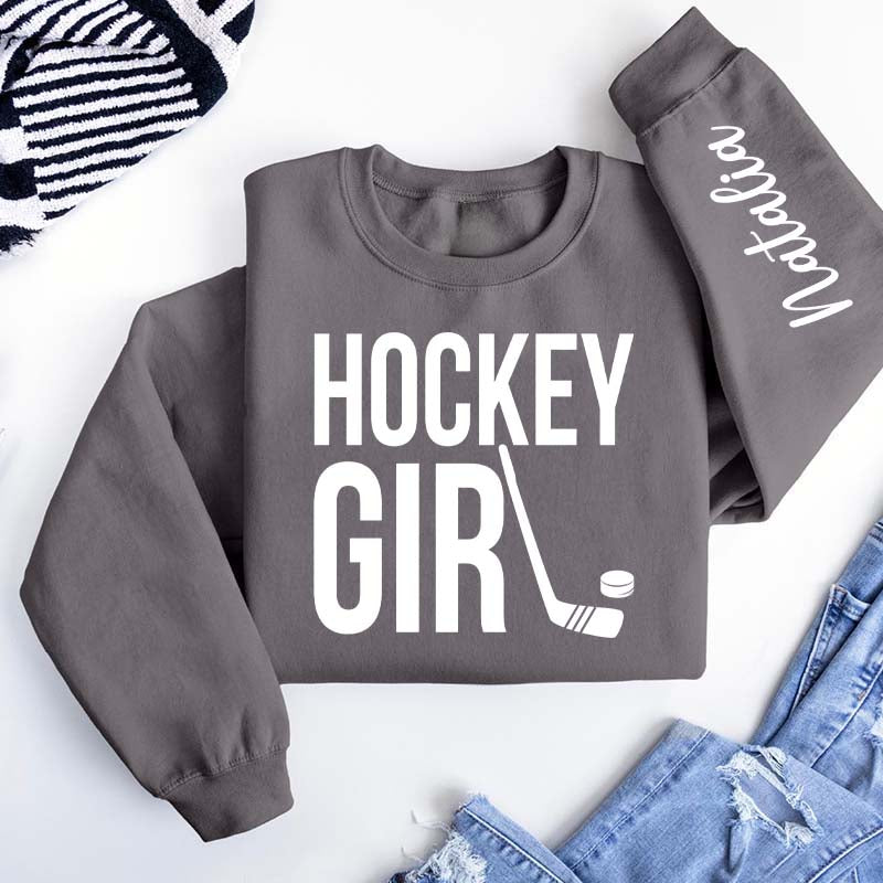 Custom Hockey Girl Sweatshirt