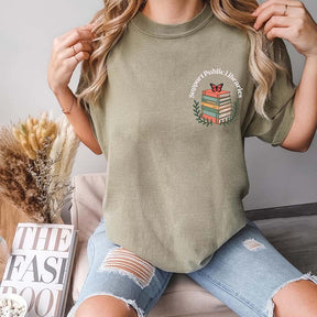 Comfort Colors Support Public Libraries Bookworm T-Shirt