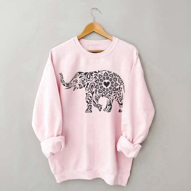 Elephant Floral Sweatshirt
