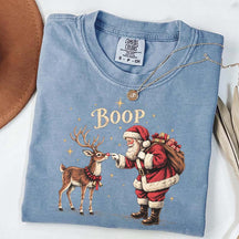 Vintage Santa Reindeer Christmas Boop T-Shirt