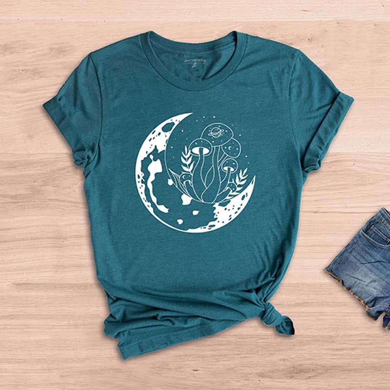 Witchy Mushroom Moon Phase T-Shirt