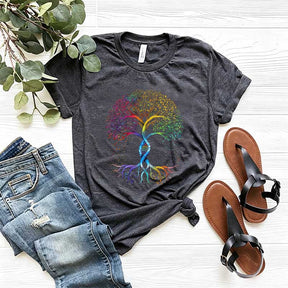 Pride Tree of Life Rainbow DNA T-Shirt