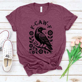 Black Gothic Crow Trendy Bird T-Shirt