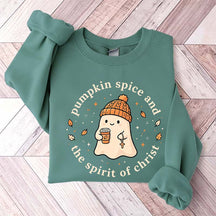 Faith Based Pumpkin Spice Coffee Ghost Sweatshirt