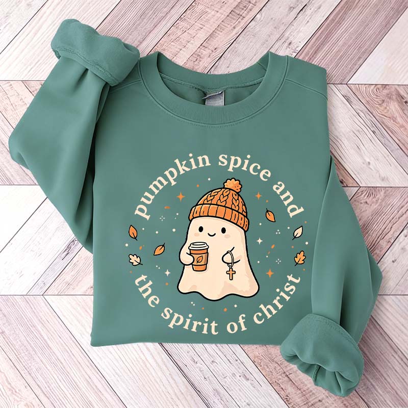 Faith Based Pumpkin Spice Coffee Ghost Sweatshirt