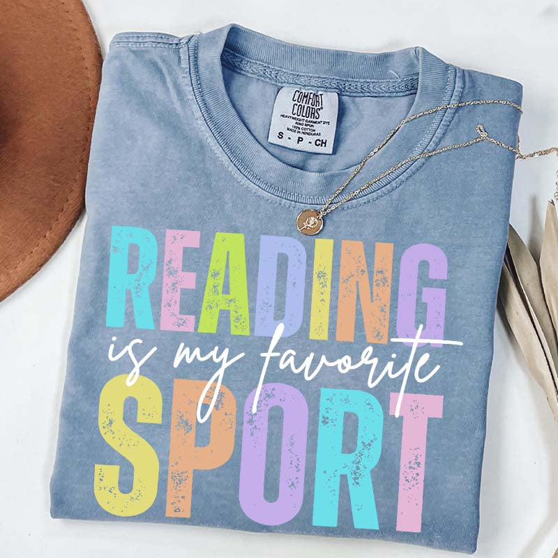 Reading is my Favorite Sport Literary Girl T-Shirt