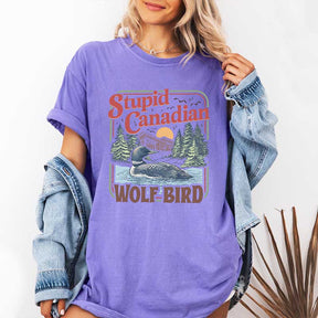 Stupid Canadian Wolf Bird Sports Meme T-Shirt
