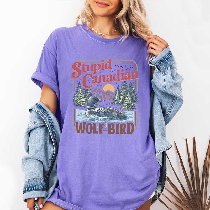 Stupid Canadian Wolf Bird Sports Meme T-Shirt