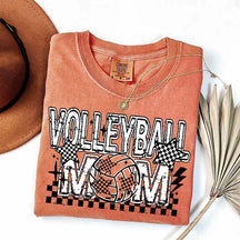Checkered Volleyball Mom T-Shirt