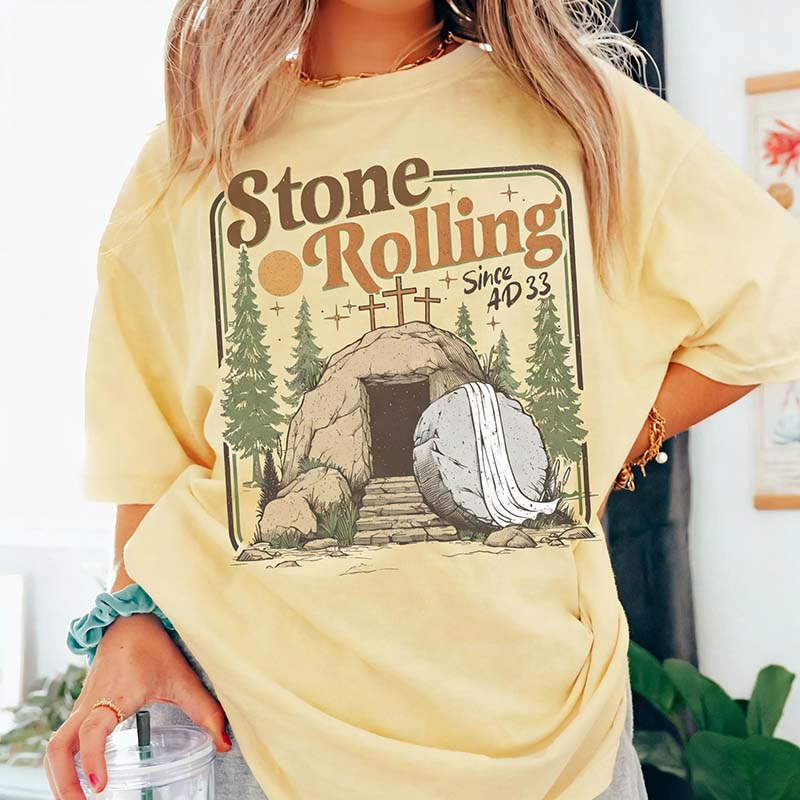 Trendy Stones Easter Rolling T-Shirt