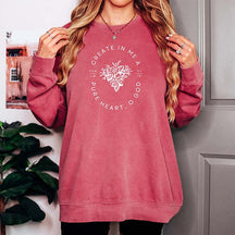 Create in me a pure heart Psalm Midweight Vintage Sweatshirt