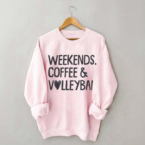 Weekends Coffee & Volleyball Sport Lover Sweatshirt