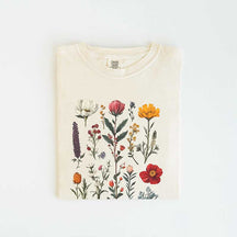 Boho Wildflowers Whimsigoth Cottagecore Floral  T-Shirt