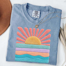 Trendy Aesthetic Sun Printed T-Shirt
