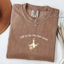 Off To Be The Fun Aunt Goose Pregnancy T-Shirt