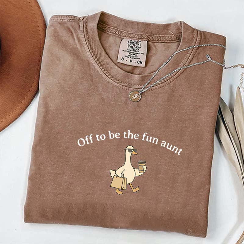 Off To Be The Fun Aunt Goose Pregnancy T-Shirt