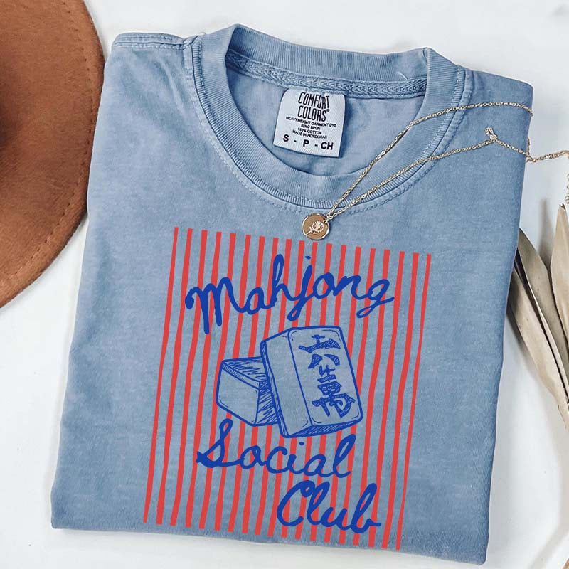 Mahjong Social Club Funny T-Shirt