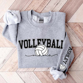 Personalized Name Sleeve Volleyball Sweatshirt