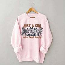 Just A Girl Who Loves Horses Sweatshirt