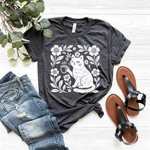 Boho Cat Coffee Lover T-Shirt