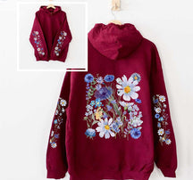 Boho Cottagecore Floral Botanical Nature Hoodie