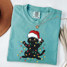 Cute Cat Christmas Lover Christmas T-Shirt