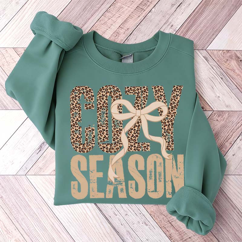Leopard Fall Cozy Season Sweatshirt