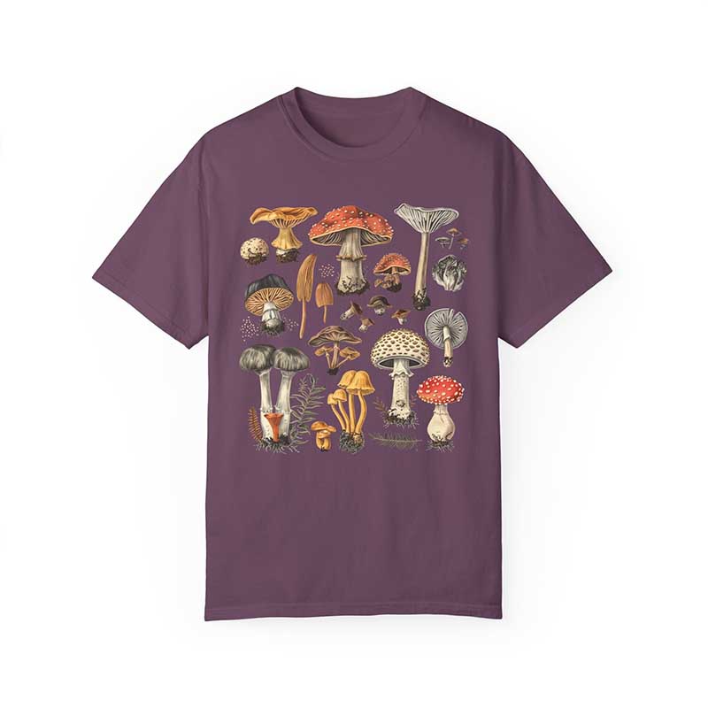 Cottagecore Botanical Mushroom Fungus T-Shirt