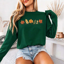 Long Sleeve Fall Autumn Leaves Sweatshirt