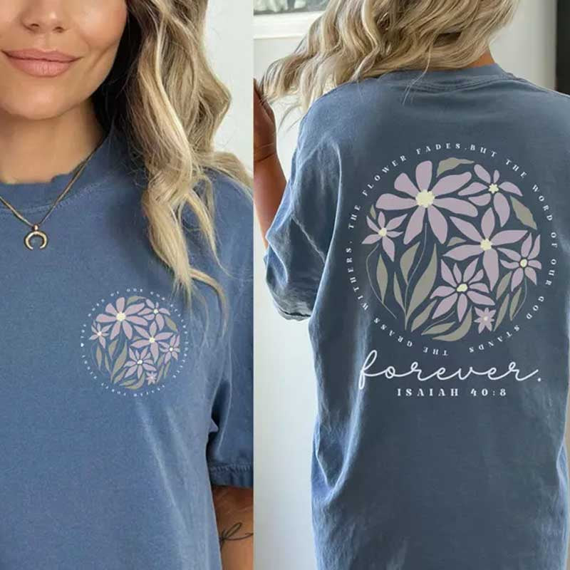 Boho Bible Verse Floral Faith T-Shirt