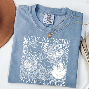 Easily Distracted By Plants and Peckers Wildflowers T-Shirt