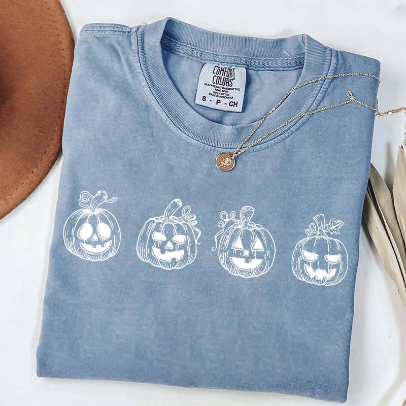 Minimalist Halloween Pumpkin T-Shirt