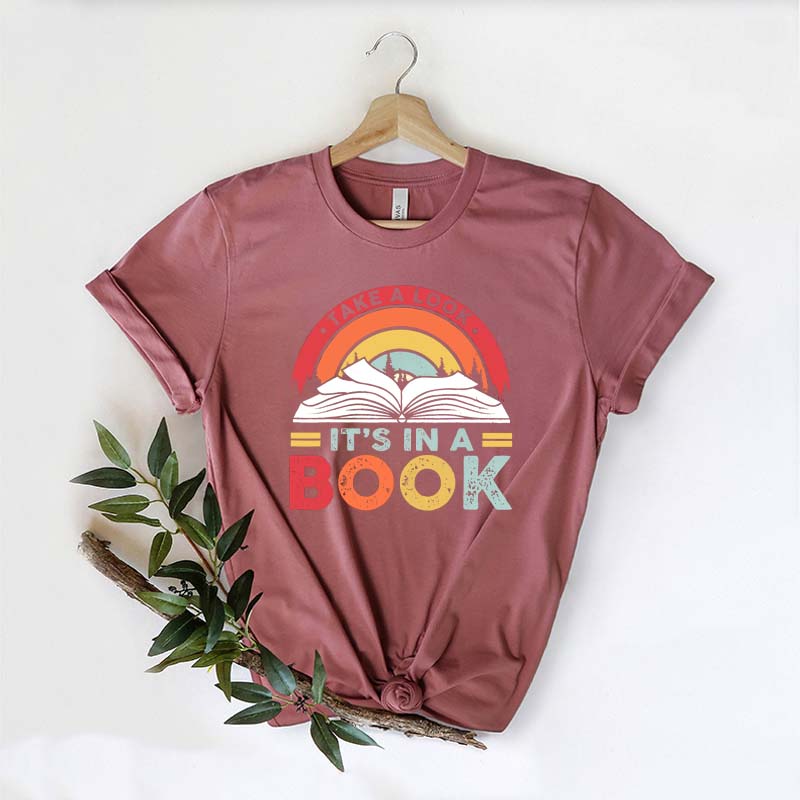 Take a Look it's in a Book Rainbow T-Shirt