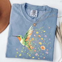 Hummingbird Wildflower Botanical Nature T-Shirt