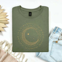 Mystic Moon Phase Starry Night T-Shirt