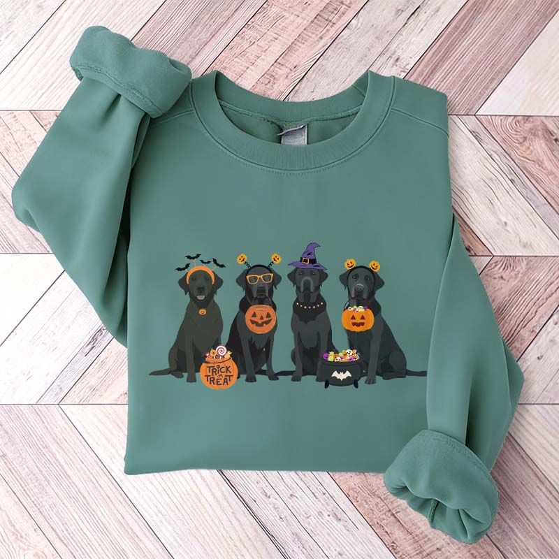 Halloween Black Lab Fall Dog Sweatshirt